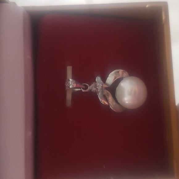 Vintage Pearl Pedant Only 925 stamped - Picture 3 of 5